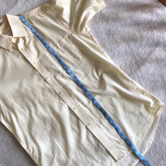 Vintage Pierre Cardin butter stick yellow button up short sleeve shirt - Picture 7 of 14